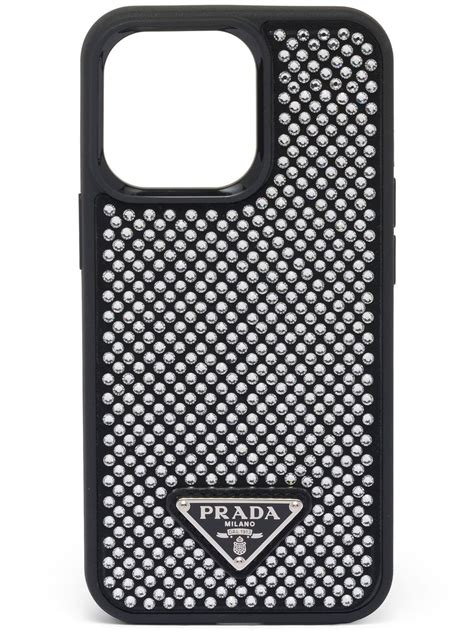 Prada Rhinestone Phone Case 